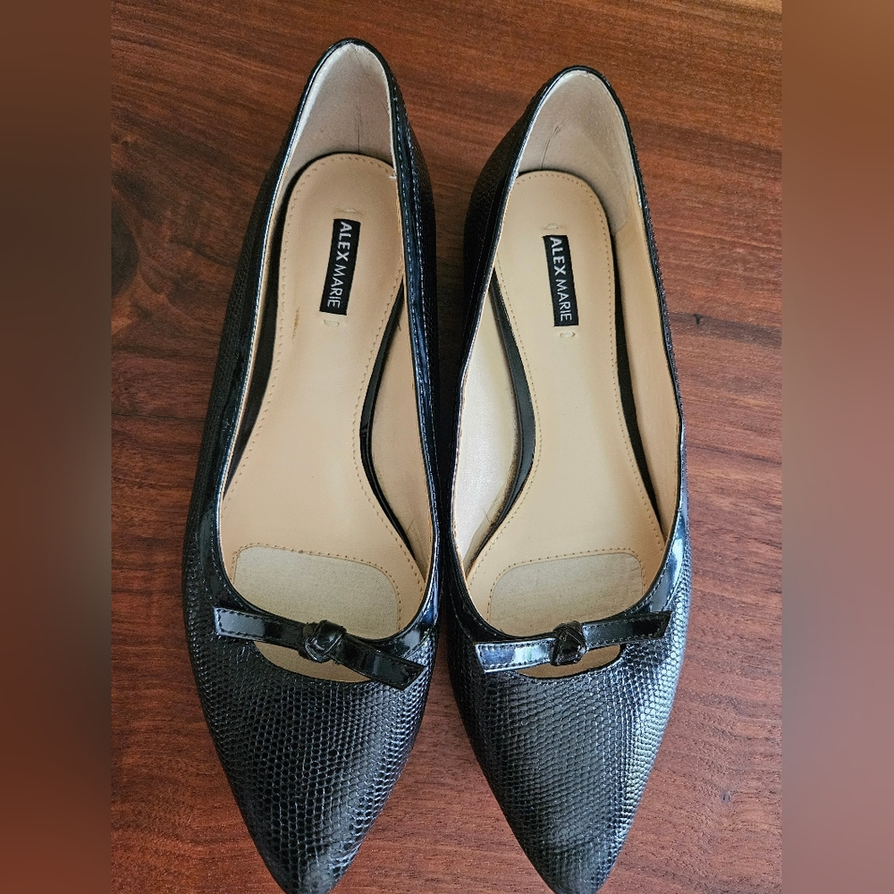 Alex Marie Black Classic Ballet Flats